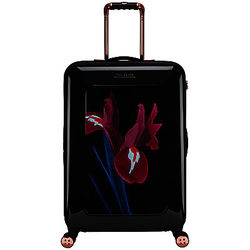 Ted Baker Sierra Stencilled Stem 4-Wheel 69.5cm Suitcase, Black